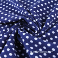 Rajut Dicetak Rayon Stretch Polka Dot Spandex Fabric